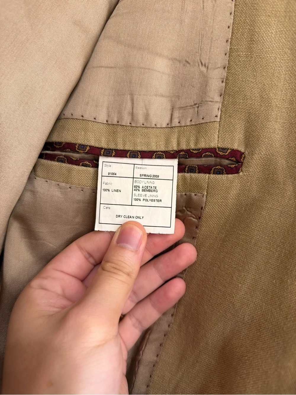 J.Crew Tan Linen Blazer 42R 🌾 Sport Coat